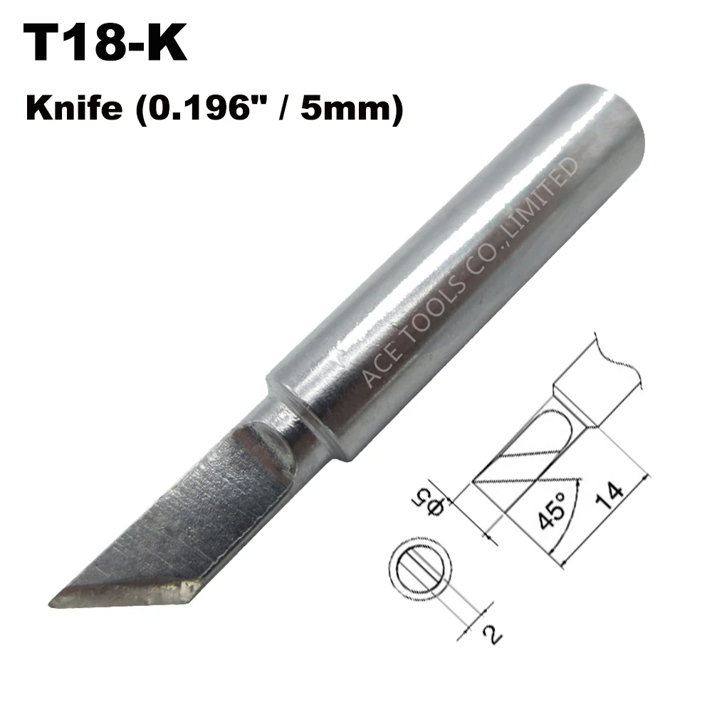 T18-K Soldering Tip Knife 5mm 0.196\