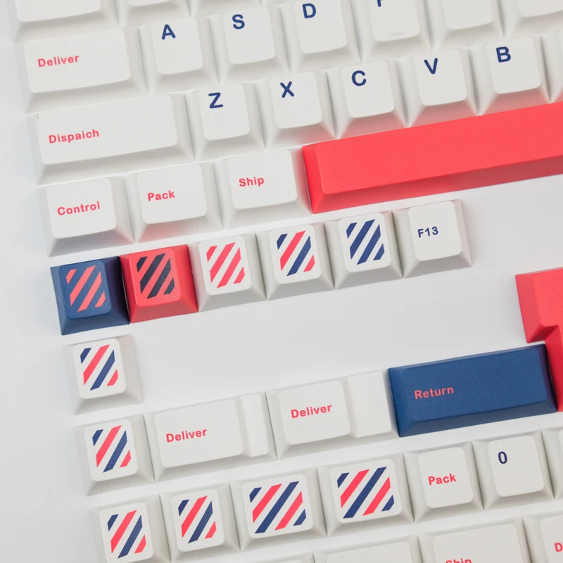 Lot de capuchons de touches de clavier par Sublimation, PBT, profil Cherry, avec entrée ISO, pour clavier de disposition EU, 1 ensemble