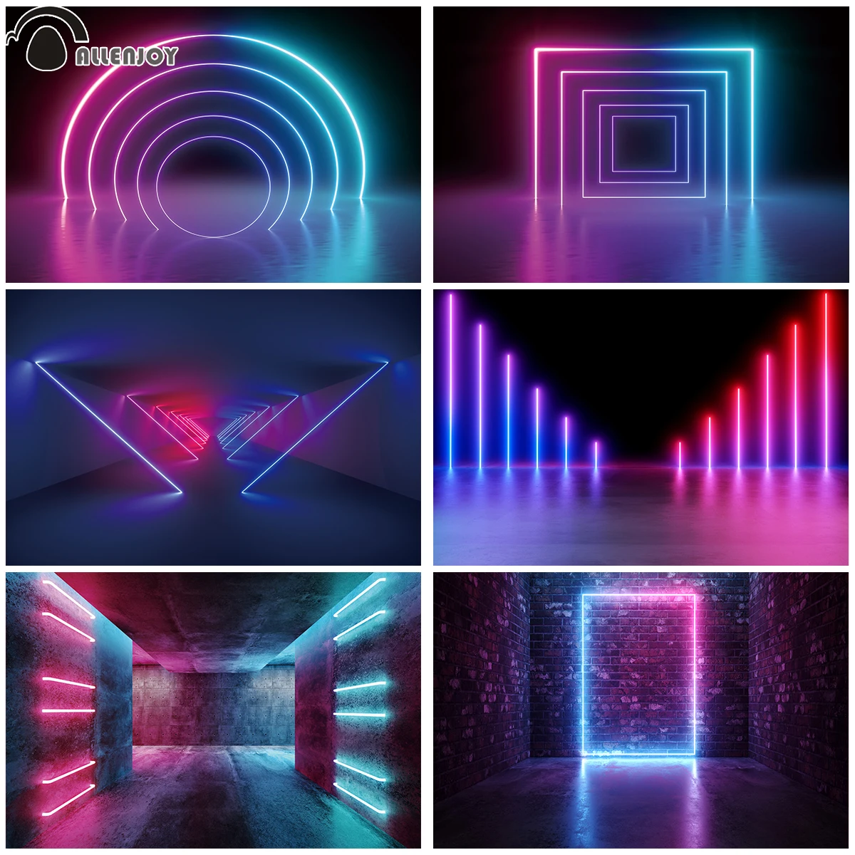 

Allenjoy 3D wallpaper spotlight Light Beam Laser Spray background for video Photography Backdrop Photo Studio Photophone