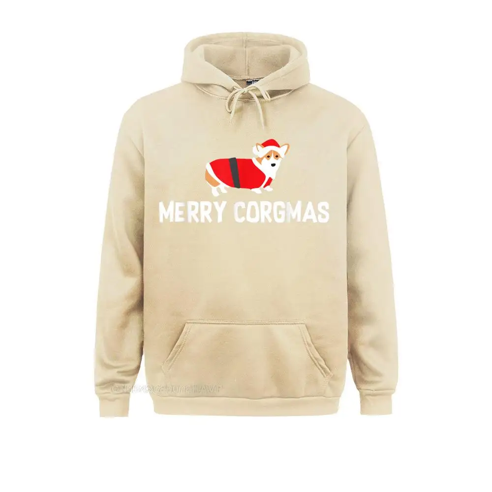 Corgi-Sudadera con capucha para hombre, camisa de manga larga con estampado navideño de feliz Corgmas, regalo para el Día del Padre, ropa de marca