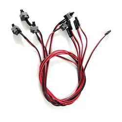 10pcs/lot 50cm Long Power Button Switch Cable for PC Switches Reset Computer Power Momentary Automatically Reset Push Button