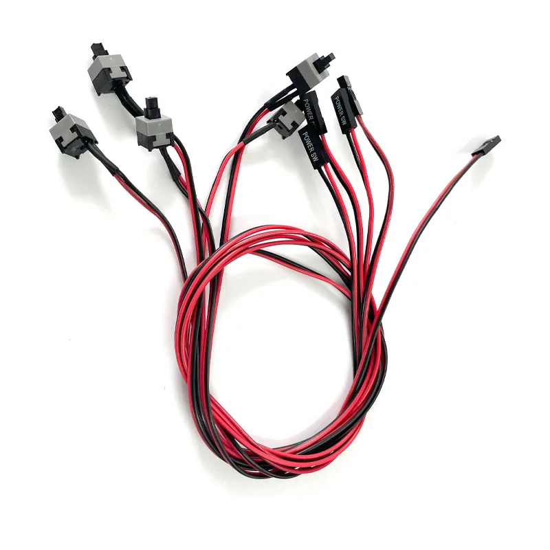 10pcs/lot 50cm Long Power Button Switch Cable for PC Switches Reset Computer Power Momentary Automatically Reset Push Button