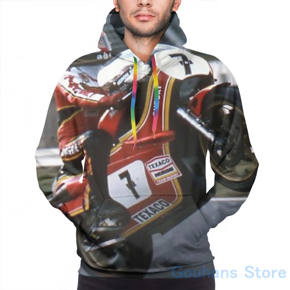 Mens Hoodies Sweatshirt for women funny Barry Sheene print Casual hoodie Streatwear