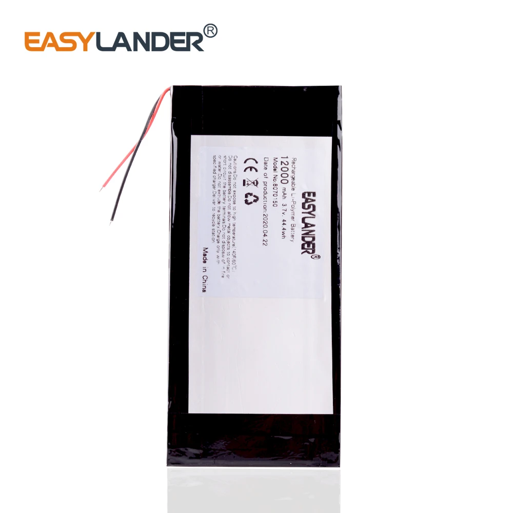 

8070150 3.7v 12000mAh li-ion Lithium Li-Po Polymer Battery For ihome 4 Doorbell Video Speaker DVD ihome4 Video doorbell