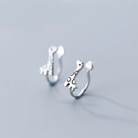 MloveAcc Genuine 925 Sterling Silver Fashion Giraffe Ear Cuff Clip on Earring for Teen Girl Without Piercing Earing Jewelry