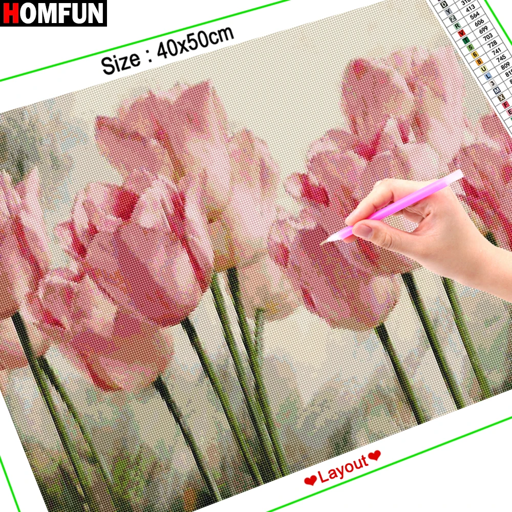 HOMFUN Art 5D Diy Diamond Painting 
