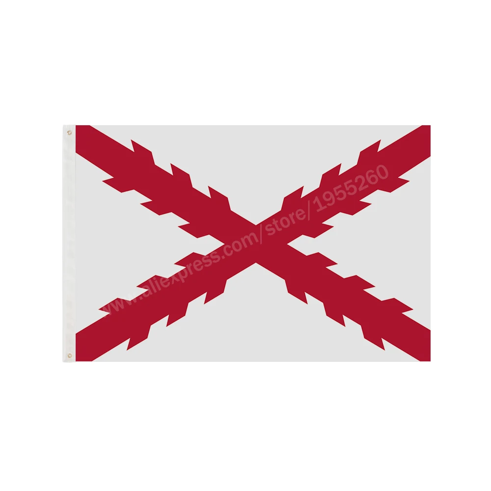 الاسبانية الإمبراطورية الصليب من بورجوندي العلم ثلاثة ألوان 3x5 قدم البوليستر راية تحلق 90x150 سنتيمتر مخصص العلم في الهواء الطلق أعلام لافتات