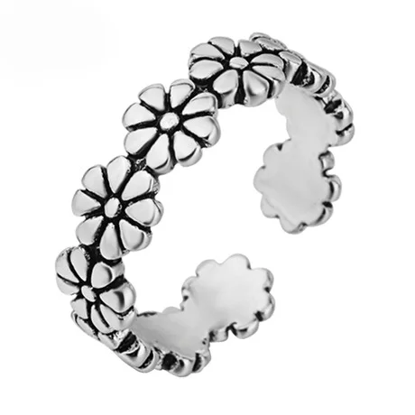 Bfclub Zilveren Kleur Bloemen Vinger Ringen Oogverblindende Daisy Weide Stapelbare Ring, Clear Cz Voor Vrouwen Bruiloft Sieraden