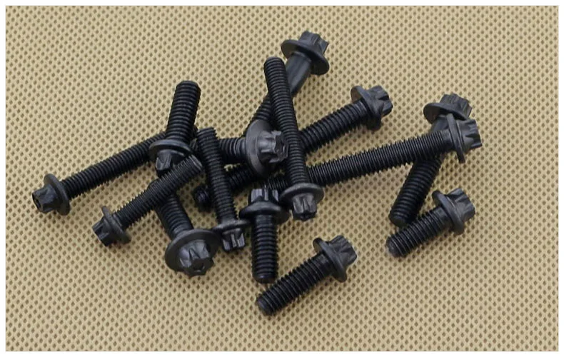 グレード12.9六角ボルト外部トルクスヘッドフランジネジM5 M6黒