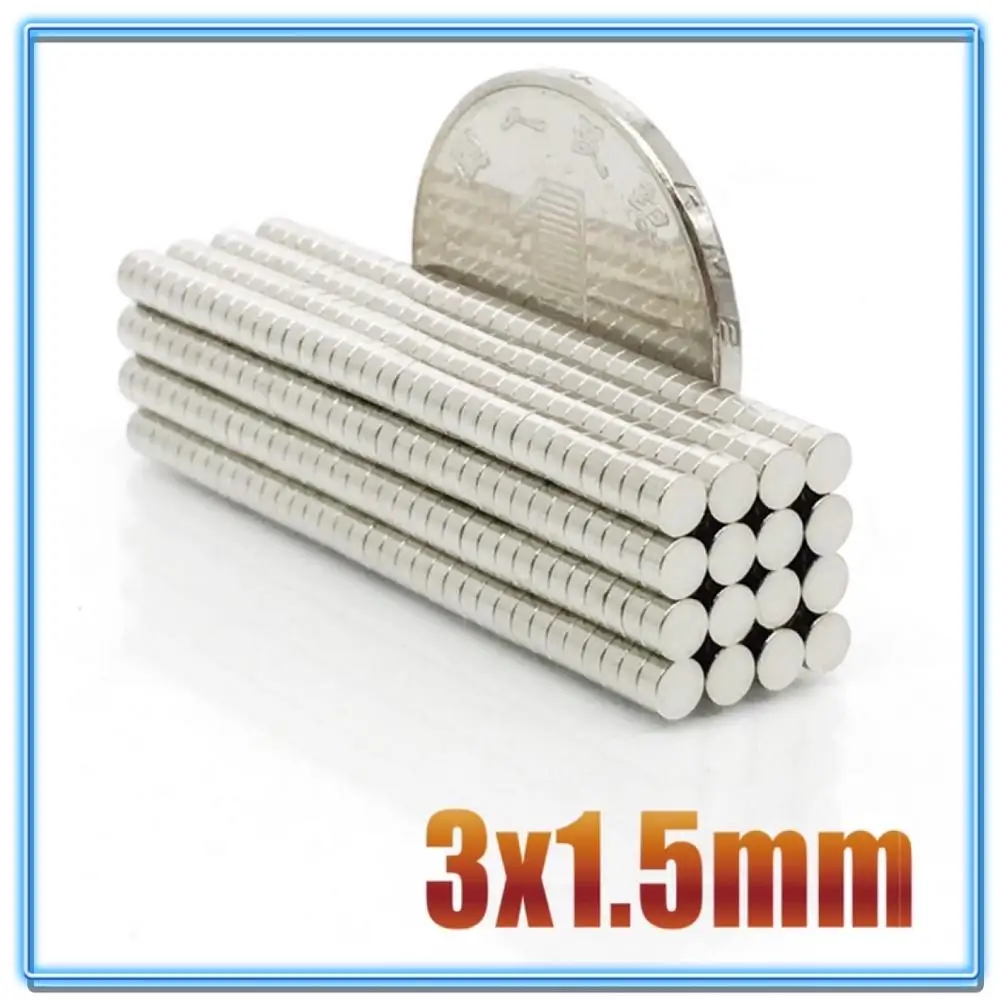 100 Stück Mini kleiner N35 runder Magnet 3x1 3x1,5 3x2 3x4 3x5 3x10 mm Neodym-Magnet Permanent NdFeB Superstarke leistungsstarke Magnete