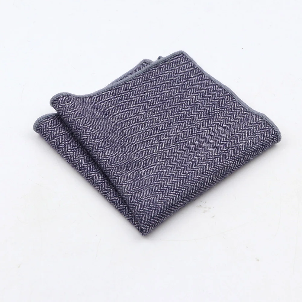 Men's High Quality Wool Cotton Handkerchief Pocket Square