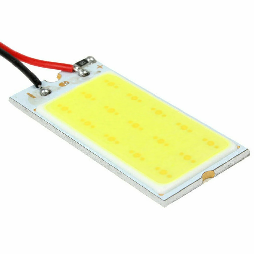 5Pcs / 10Pcs COB LED Panel Lights Plate Car Interior Dome Light Bulb T10 Festoon DC12V Lights 18 LED Chips Ball Type T10 Adapter