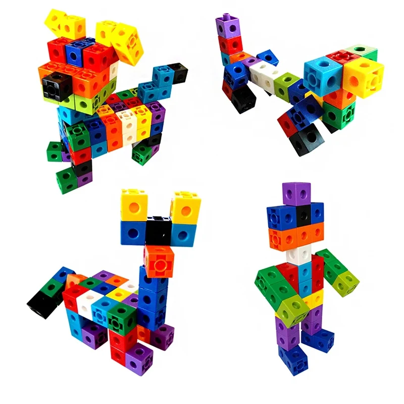 2019 100pcs Mix Color Small Cube Blocks DIY Dice Building bricks Learning and Educational toys