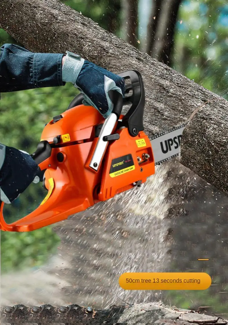 Household 16-Inch Small Gasoline Saw High Power Chain Saw, Logging Chain Saw Garden Tool Chain Saw