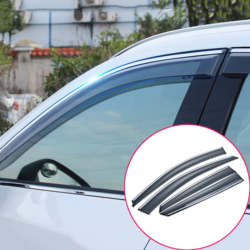 Fit for Mazda CX-5 CX5 2017-2020 Acrylic Windows Side Clip on Rain Wind Vent Visors 4pcs Set Car Styling Accessories