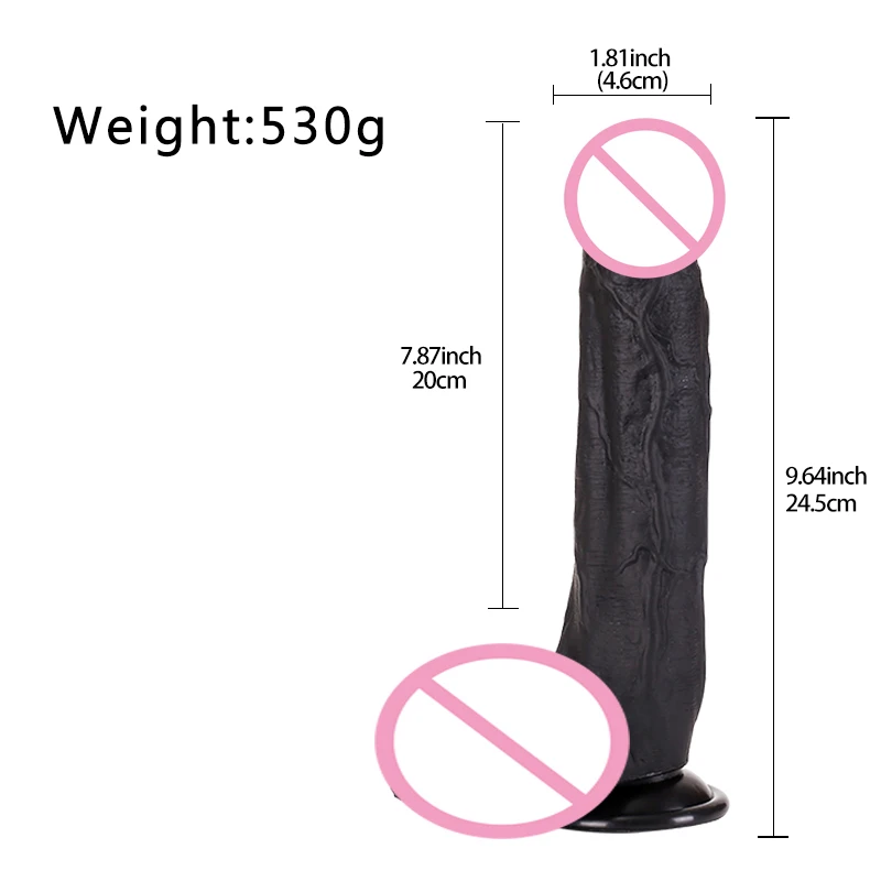 Moonuo Female Masturbator Skin Feeling Realistic Soft Huge Black African Dildo Silicone Suction Cup for Women Big Dick Sex Toys