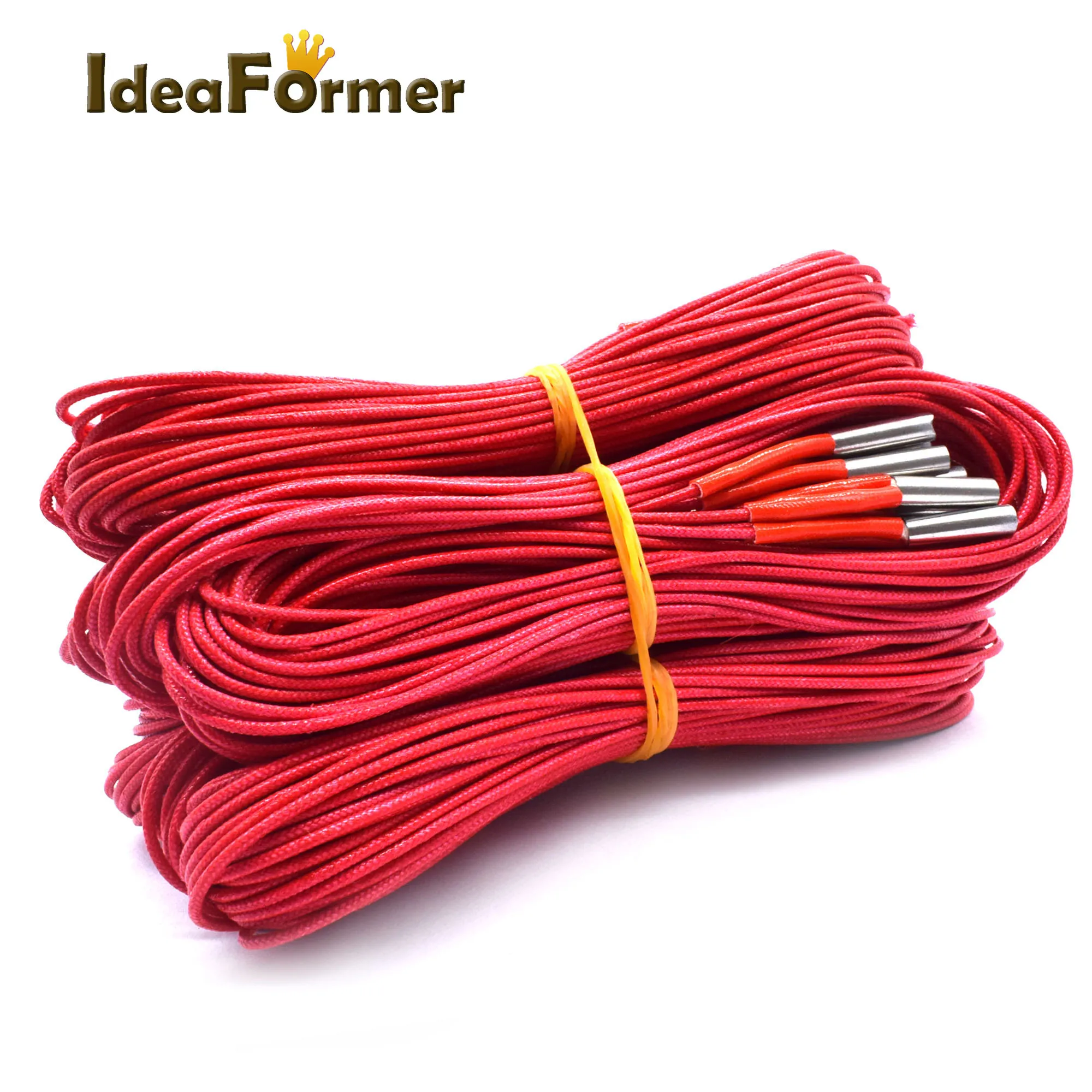 Ideaformer 3D Printer Parts 1 PCS Red/White 12/24V 40/50W 60*20/60*30 Heating Tube with 100cm Wire for 3D Printer