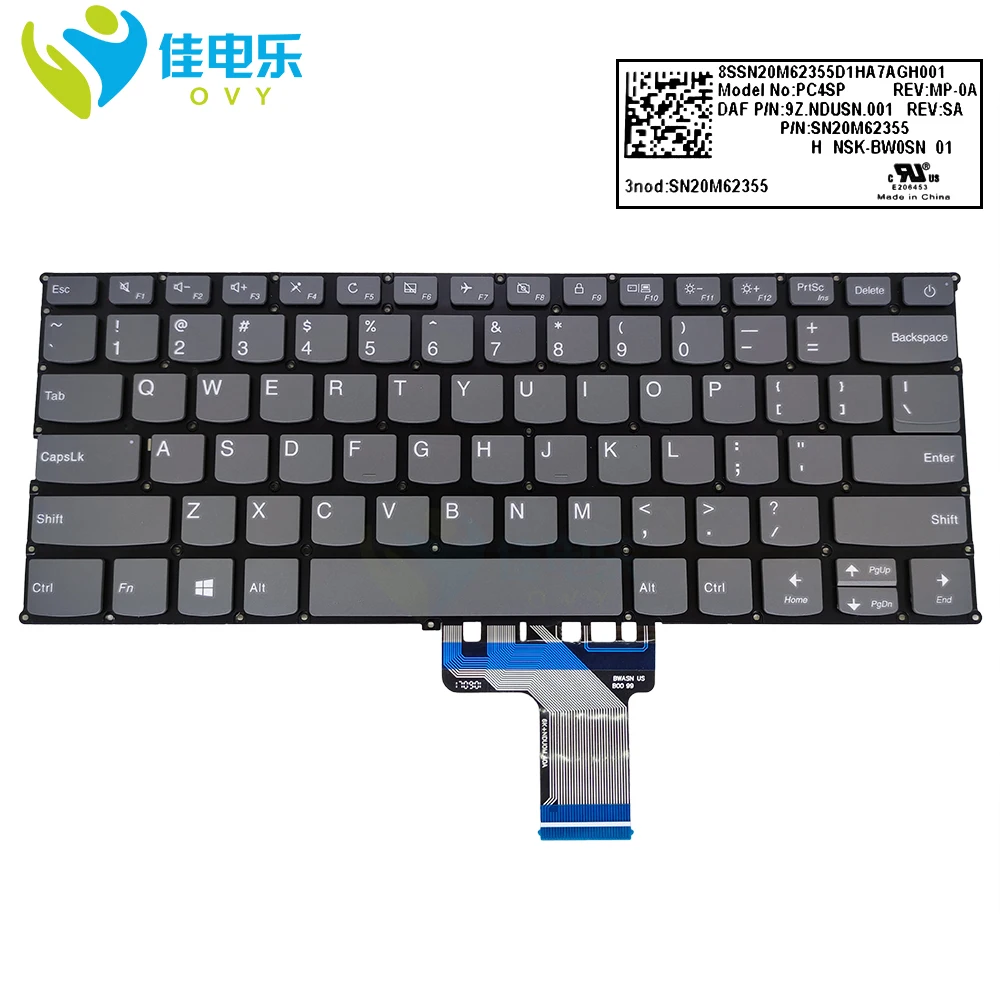 320S-13 US English Backlight Keyboard For Lenovo IdeaPad 320S-13IKB 720S 13ARR 720S-14IKB 7000-13 PC4SP Keyboards New SN20M62355