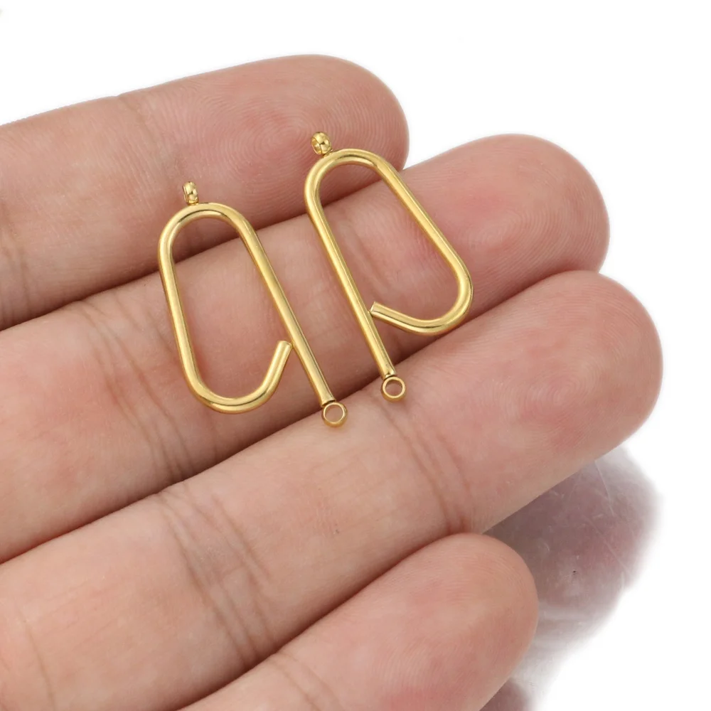 10pcs/lot NEW DIY Earrings Findings Stainless Steel Long Connecting for Jewelry Making Earring Pins Findings DIY Supplies image 2