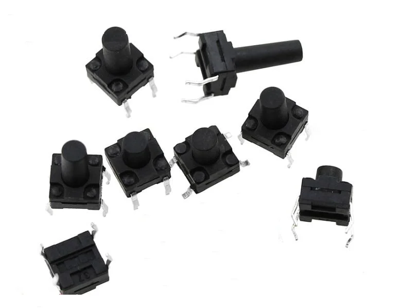 10pcs/lot waterproof buttons 6x6 6*6 tact switch 4pin DIP push button switch 6X6X4.3mm 5/6/7/8/8.5/9/10/11/12/13