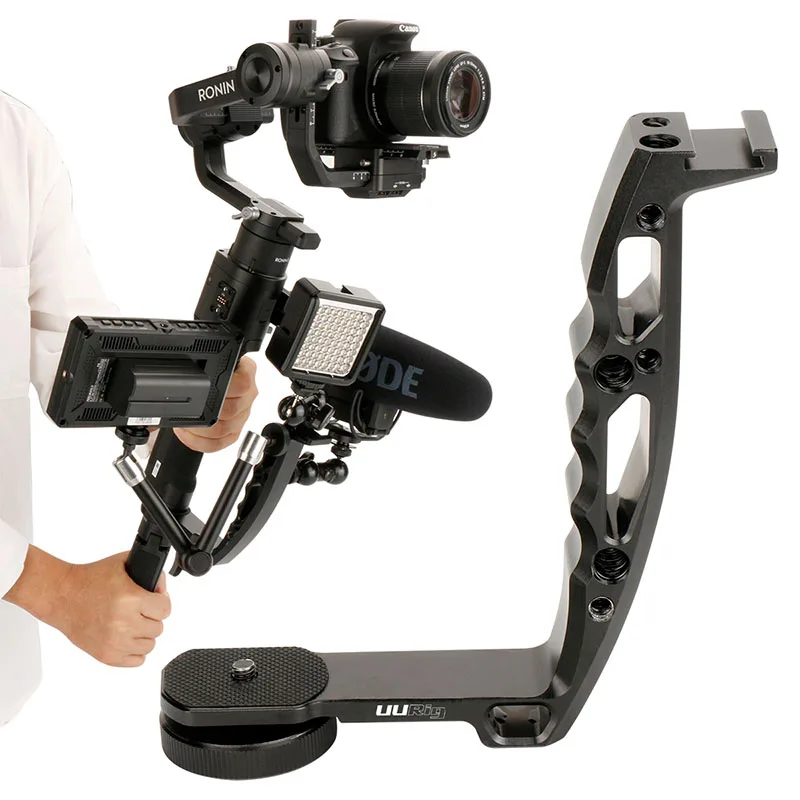 Ulanzi DSLR Stabilizer L-Type Bracket Stand Handle Grip Applicable Monitor for Zhiyun Crane 2 DJI Ronin RS 2 Weebill Gimbal