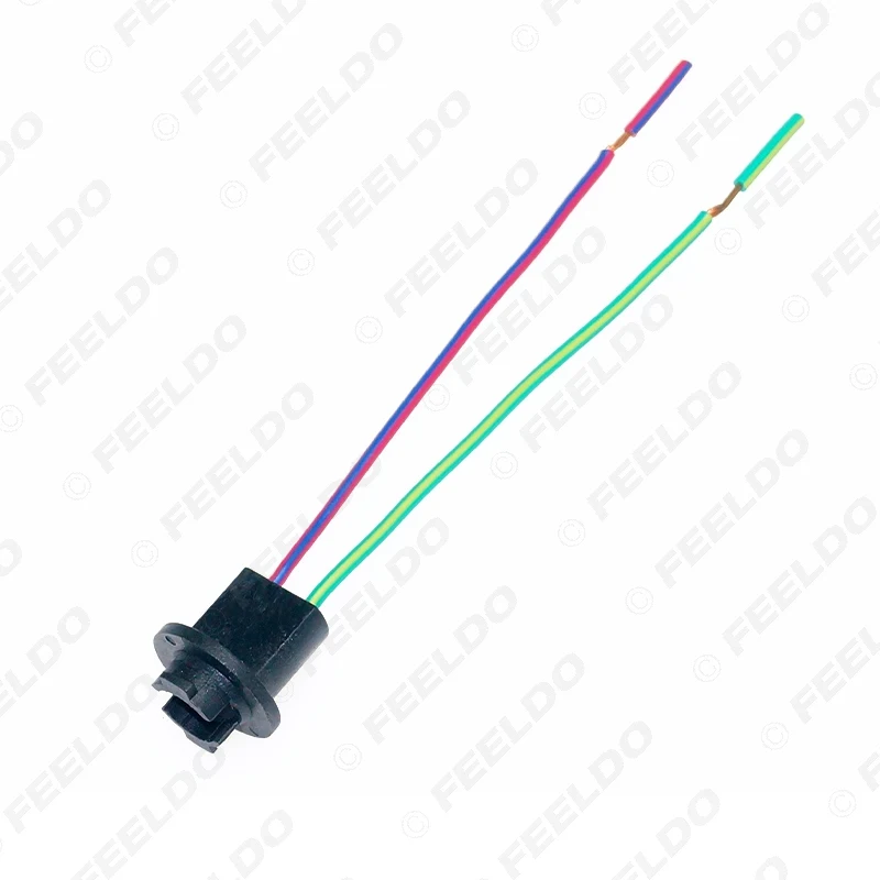 Feeldo 1 peça t10 suporte para lâmpada de carro, suporte adaptador de base para lâmpada led 194, plugue para arreio de lâmpada de carro, fio de estilo realy