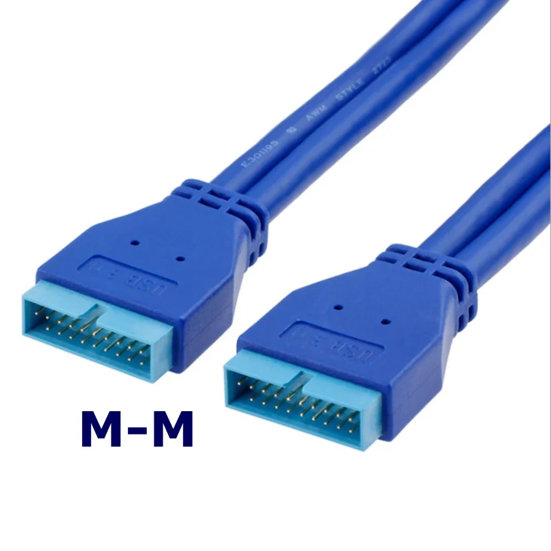 Imagem -05 - Cabo de Extensão Usb para Placa-mãe Usb 3.0 20 Pinos Fêmea para Usb 3.0 20 Pinos Macho Extensor de Cabo Mainboard 5gbps 1000 Pcs