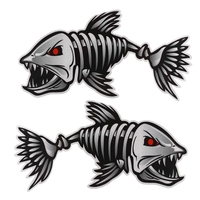 2Pcs/Set Decals Sticker for Canoe Kayak Boat Fishing Canoe Graphics Car Reflective Graphics Sticker Accessories