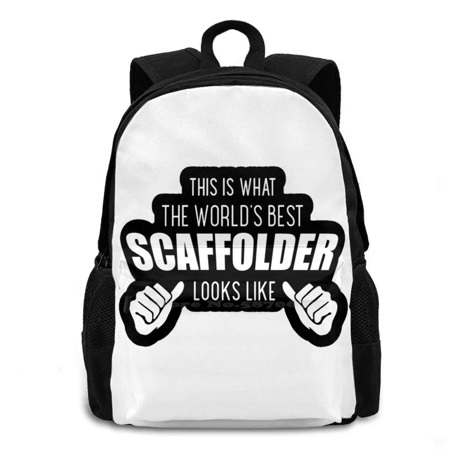 World Best Scaffolder ; Women Men Teens Laptop Travel School Bags Scaffolding Framework Gerüster Scaffolding Master Scaffolding