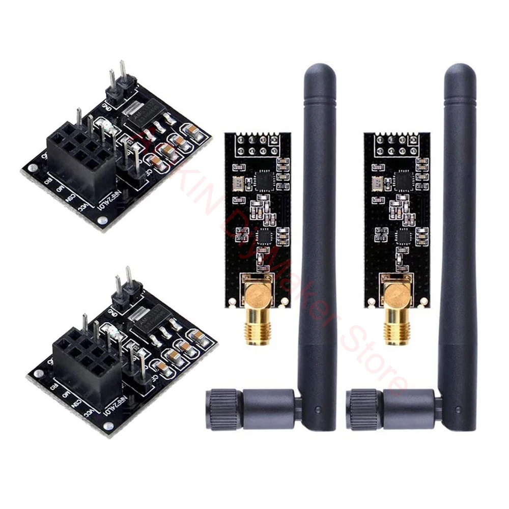 2 Sets NRF24L01+PA+LNA Wireless Module with Antenna 1000 Meters Long Distance For Arduino