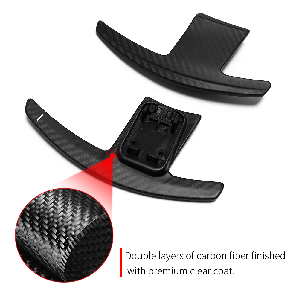 2pcs Replace Real Carbon Fiber Car Steering Wheel Paddle Shifter For BMW 3 4 5 6 7 8 Series G20 G22 G23 G30 G31 G11 G12 G14 G15