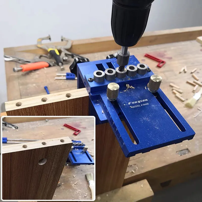 Log Tenon Hole Punch Combo/Triple Punch Locator ไม้เลื่อยไม้เครื่องมือ08400.