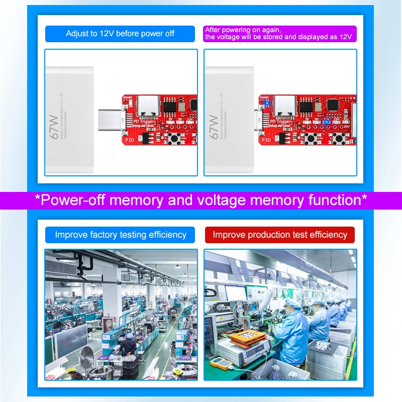 ATORCH Type-C USB C PD2.0/3.0 Fast Charge Decoy Trigger Detector Support 5V 9V 12V 15V 20V Fixed Voltage Output For Fast Charger