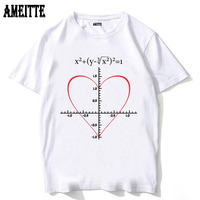 Creative Mathematician Love Formula Print T-Shirt Fashion Math Men T Shirt Funny Geometric Equation Art Hipster Man Tee shirt