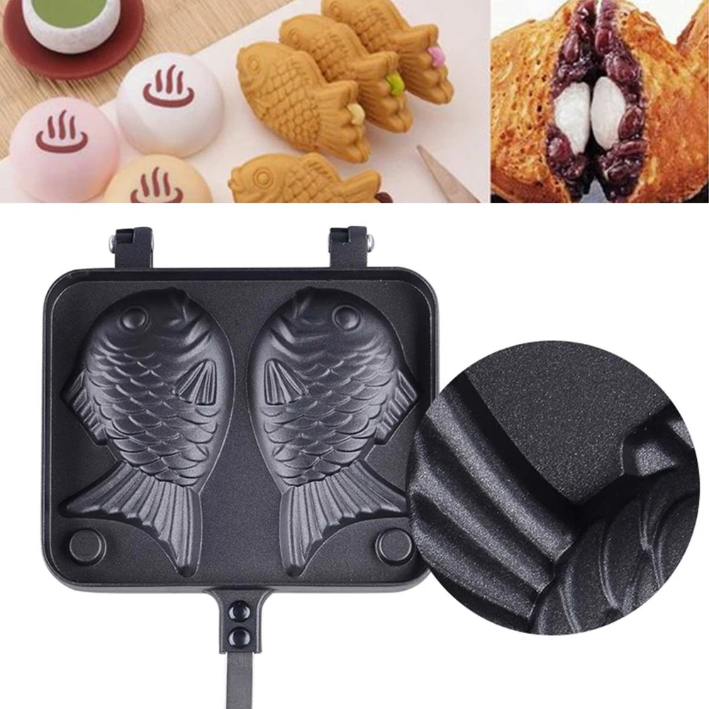 2 formy Taiyaki w kształcie ryby kulek z ośmiornicy wafel Pan non-stick ciasto piec pieczenia DIY narzędzia kuchenne deser garnek do gotowania płyta