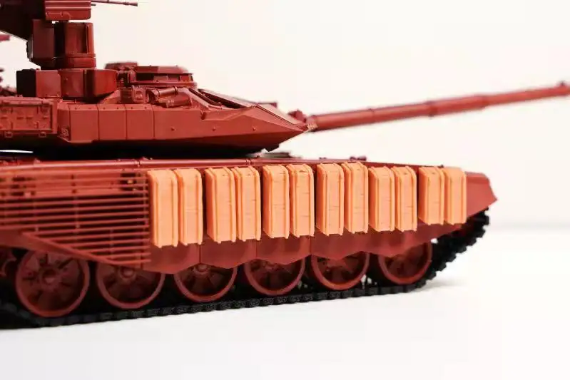 Model scene accessories 1:35 Russian tank additional armor components Assembled model toy white film T-90MT-90MST-72B3MT-80BVM