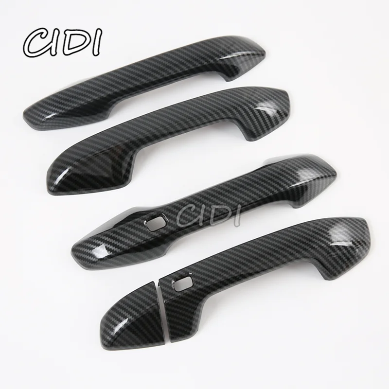 ABS Carbon Fiber Black Door Handle Covers Trims For Kia Cerato k3 2019 2020 Car Styling Accessories Decal Overlays