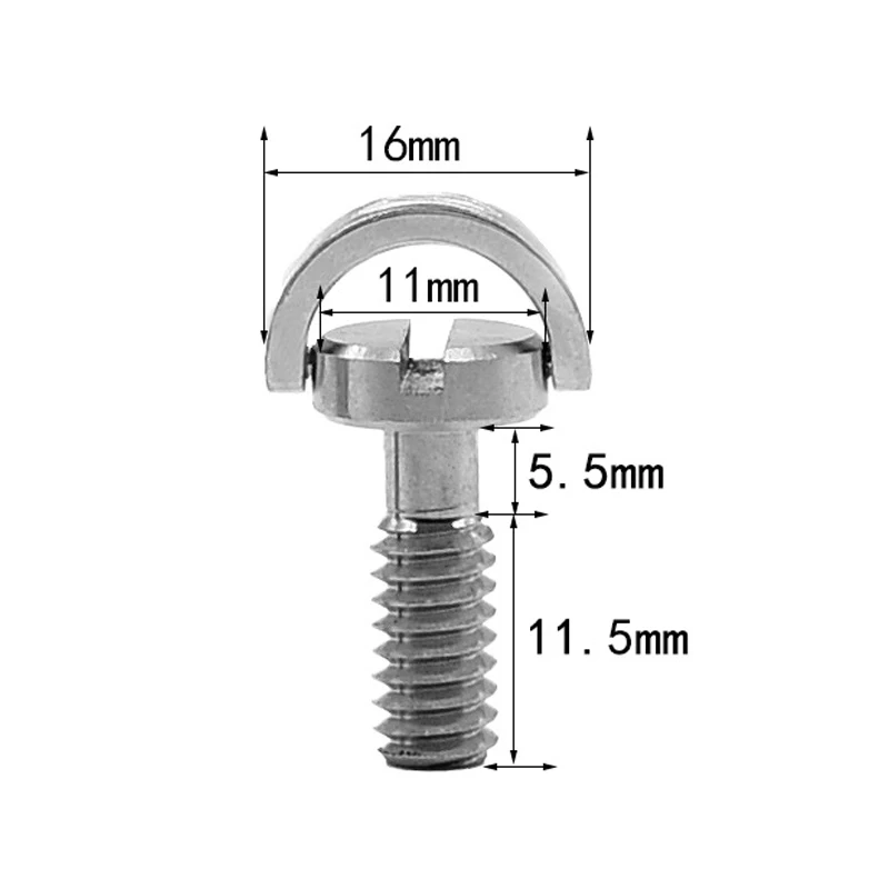 Extended stainless steel 1/4 inch 3/8 inch screw C ring Quick Release Plate Universal Screw SLR Digital tripod Accessories