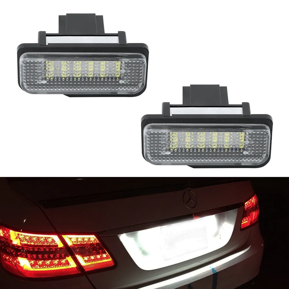 

2Pcs LED License Number Plate Light Tag Lamp For Mercedes-Benz W203 W211 W219 R171 Tesla Model S Canbus Design, Error Free