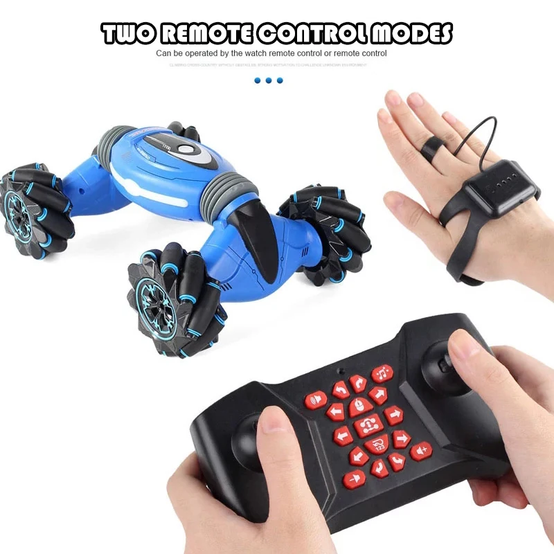 Remote Control Stunt Car Gesture Induction Twist Off Road Vehicle Light Music Drift Dancing Side Driving RC Toy Gift for Childre