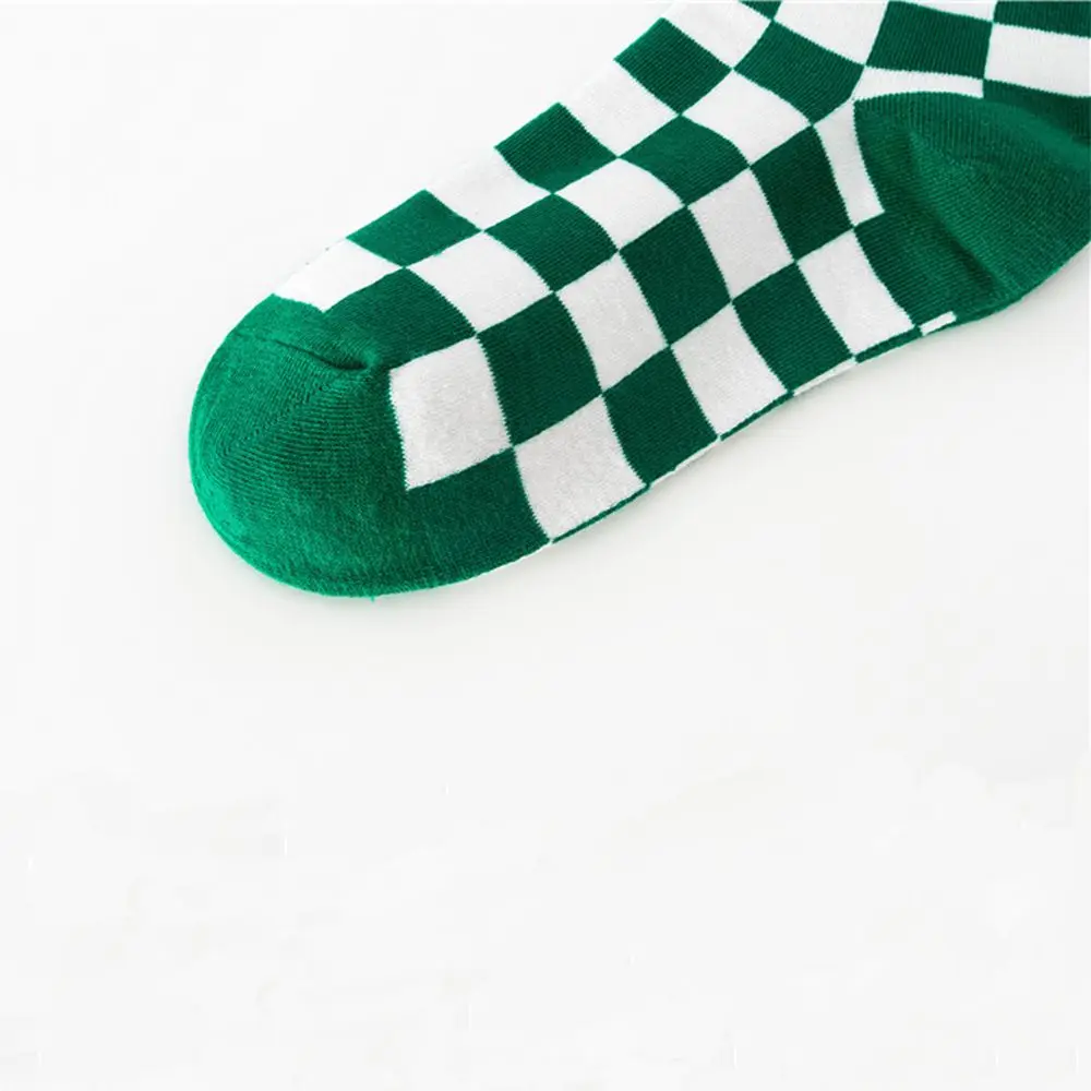 Daily Comfortable Checkerboard Women Hosiery Korean Style Versatile Socks Plaid Cool Harajuku Stocking Breathable Simple Sock