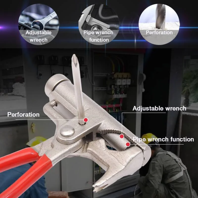 Multi-Function Hammer Steel Magic Tool Screwdriver Electrical Nail Gun Pipe Pliers Wrench Clamps Pincers Dropshipping