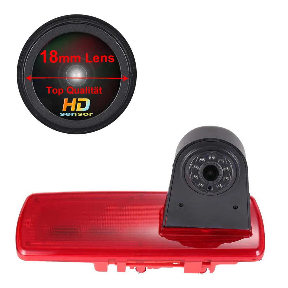 

18mm lens HD Car Rear View Brake Light Backup Camera for OPEL VAUXHALL VIVARO RENAULT Trafic Auto Parking Reverse Backup Camera