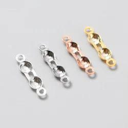 5pcs 925 Sterling Silver Cords Closure End Beads Bracelets Necklace Connector Buckle Clamp Crimp Beads DIY Fine Jewelry Making