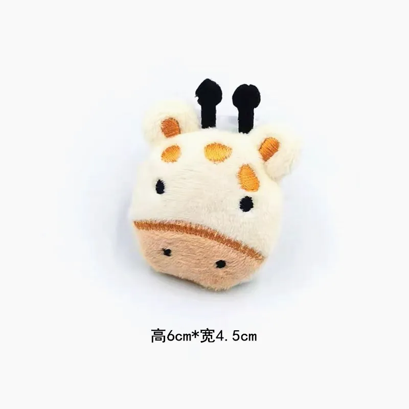 10pcs/lot Cartoon Plush Fabric Deer/Cow/Rabbit Padded Appliques Kids Hair Garments Accessories DIY Handmade Patches