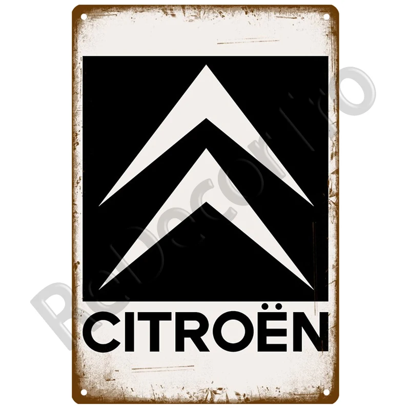 Citroen 2CV Retro Decorative House Metal Sign Plate Posters On The Wall Tin Sign Vintage Poster Decor Wall Art Room Decoration