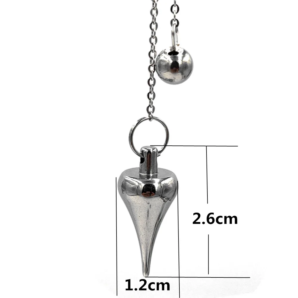 Stainless Steel Pendant Men Women Natural Healing Gem Stone Jewelry Reiki Pyramid Hexagonal Pendulum Chain Pendant Amulet Classi