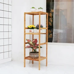 4 Tier Bamboo Storage regał kuchenny półka ekspozycyjna stojak na rośliny do domu