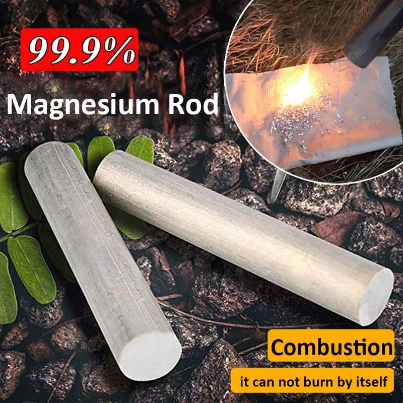 5pcs/10pcs 99.99% Magnesium Metal Rod Mg Fire Tool Survival Emergency Tool Flint Fire Making