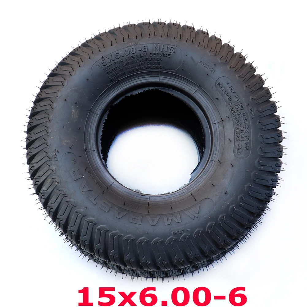 

1 PC 15X6.00-6 Wear-resistant and Non-slip Tubeless Vacuum Tire for Go Kart Karting Lawn Mower ATV UTV Motorcycle Accessories